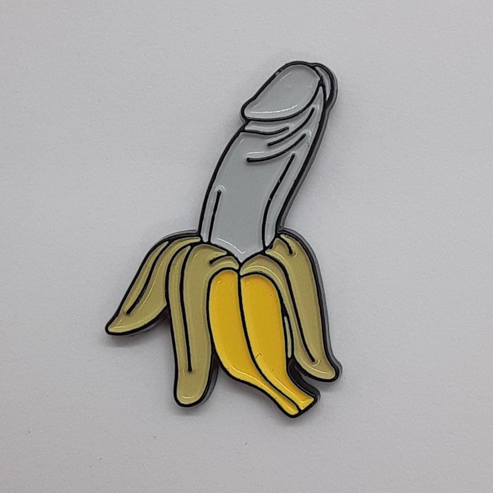 Yellow Banana Peel adult Enamel Pin
